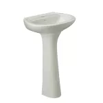 Lavatorio de pedestal 465 x 360 mm con rebosadero blanco Roma Franz Viegener E213-BL