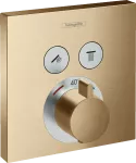 Mezclador para ducha termostatico 2 funciones bronce cepillado ShowerSelect Hansgrohe 15763140
