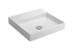 Lavatorio de sobreponer cuadrado 400 mm sin rebosadero blanco mate Deca L.129.16
