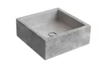 Lavatorio sobreponer cuadrado 410 mm cemento Deca L.70.55