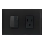 Interruptor 15A con tomacorriente 2P+T 16A negra Nobile Bticino AF2231EANG