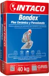 Mortero adhesivo Bondex Plus Ceramica y Porcelanato saco 40 kg Intaco (gris)