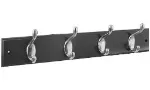 Perchero de pared con 4 ganchos niquel satinado (18" x 2.75") National Hardware S813-048