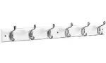 Perchero de pared con 6 ganchos niquel satinado (27" x 2.75") National Hardware S812-990