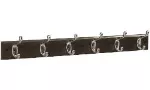 Perchero de pared con 6 ganchos niquel satinado (27" x 2.75") National Hardware S813-006
