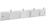 Perchero de pared con 4 ganchos blanco (18" x 2.75") National Hardware S813-014