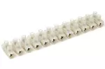 Regleta plastica terminal block tipo U 12 Polos 10A 10 mm2