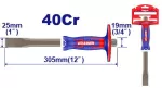 Cincel de corte frio 1" x 12" con grip de 3/4" Emtop ECCL251902