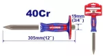 Cincel punta hexagonal para concreto 12" con grip de 3/4" Emtop ECCL041902