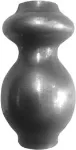 Macolla sencilla 40 x 75 mm (16 mm) hierro forjado decorativo para rejas 154/A/6