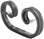 Rizo 60 x 115 mm (16 x 4 mm) hierro forjado decorativo para rejas 78/3