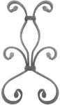 Roseta de presion 200 x 345 mm (12 x 6 mm) hierro forjado decorativo para rejas 35/2