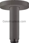Brazo para ducha de techo redondo 100 mm cromo negro cepillado Hansgrohe 27393340