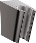 Soporte para regadera telefono cromo negro cepillado Porter S Hansgrohe 28331340