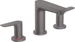 Griferia para lavatorio de 8" bajo 110 con vaciador automatico cromo negro cepillado Talis E Hansgrohe 71733340