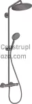 Columna de ducha 280 1jet con termostato cromo negro cepillado Select S Hansgrohe 26890340