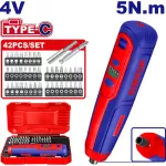 Atornillador 1/4" inalambrico 4V con 40 accesorios y soportes Emtop ECSR0406 (NO incluye cargador) (sust. ECSR0403)