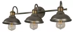 Lampara de pared para baño 3 luces E27 40W 120V gris Vanity Designers 11 21218-4