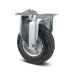 Rueda fija de hule negra 200 mm 205 kg Tente T02048 / 3478 DVR 200 P63