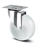 Rueda giratoria plastica PP blanca 80 mm 125 kg Tente T04767 / 3370 POR 080 P62