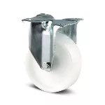 Rueda fija plastica PP blanca 125 mm 200 kg Tente T00854 / 3478 POR 125 P62
