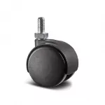 Rueda giratoria plastica PP negra con pin de rosca para silla 40 mm 10 kg Tente T01593 / A520 POI 040 S70-10x15