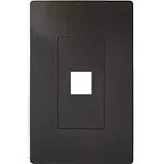 Placa sencilla con tornillo oculto para conector jack negra Decor Eagle SI8871-BK