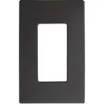 Placa sencilla con tornillo oculto negra Decor Eagle 2151ST-BK
