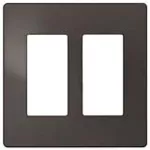 Placa doble con tornillo oculto negra Decor Eagle 2152ST-BK