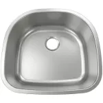 Fregadero de submontar 1 tanque borde curvo satinado 59 x 53 x 23 cm Prime US307+S05