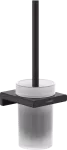 Cepillo para inodoro con base para pared negro mate AddStoris Hansgrohe 41752670