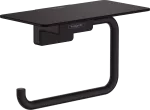 Portapapel con repisa negro mate AddStoris Hansgrohe 41772670