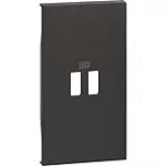 Cubierta para toma USB K4285C2 - K4286C2 - K4287C2 2 modulos negro Living Now Bticino KG12C