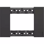 Placa 3 modulos negro Living Now Bticino KA4803KG