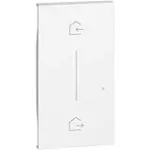 Cubretecla iluminable para puerta de enlace con simbolo de entrada y salida 2 modulos blanco Living Now Bticino KW40M2