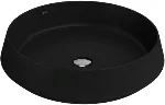 Lavatorio de sobreponer redondo 495 mm sin rebosadero negro mate Jader Almeida Deca L.311.94