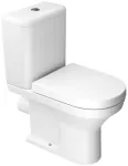 Inodoro dos piezas doble descarga 3 y 6 litros 300 gramos descarga a pared blanco Nuova Deca P.133.17+CD.11F.17+AP.236.17+SP.13.01