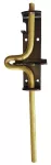 Picaporte al piso soldable gofrado bronce 8-1/2" Grossor 8104900