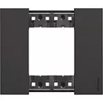Placa 2 modulos negro Living Now Bticino KA4802KG
