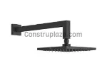 Cabeza de ducha cuadrada 200 mm (8”) con brazo de pared negro mate Franz Viegener Z120-PC0-20-NG