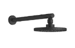 Cabeza de ducha redonda 150 mm (6”) con brazo de pared negro mate Franz Viegener Z120-PR0-15-NG