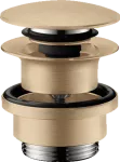 Desagüe para grifería de lavatorio y bidet push bronce cepillado Hansgrohe 50100140
