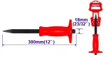 Cincel punta hexagonal para concreto 12" con grip de 23/32" Emtop ECCL041801