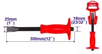 Cincel de corte frio 1" x 12" con grip de 23/32" Emtop ECCL251801