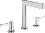 Griferia para lavatorio de 8" alto 160 con vaciador push-open cromo Finoris Hansgrohe 76034000