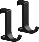 Percha doble delgada negro mate WallStoris Hansgrohe 27929670