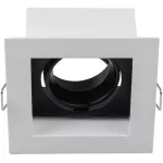 Lampara empotrada cuadrada GX5.3 / GU10 MR16 7W 120-240V (53 x 100 x 100 mm) blanca Alicante Tecnolite 60YD4001MVB