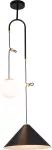 Lampara de techo 2 luces (1 x E27 40W / 1 x G9 28W) negro con detalles en madera (25 x 100 cm) Prime CP190534