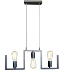 Lampara de techo 3 luces E27 40W negro (57 x 8 x 100 cm) Prime CP190539