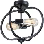 Lampara de techo 2 luces E27 40W negro (38 x 33 cm) Prime CP190541